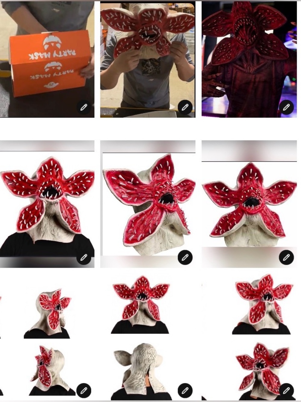 Demogorgon Overhead Full-Face Mask Red Horror STRANGER THINGS LICENSE NETFLIX NW